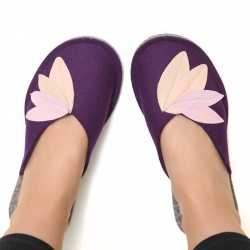 Ženski copati iz filca - Glam - VIJOLIČNA ROZA