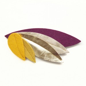 Brooch GLAM - VILOET yellow
