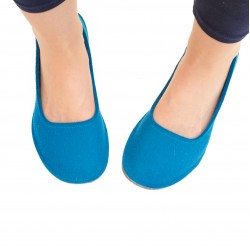 Women's Wool Felt Slippers - Ballerina ELECTRIC BLUE