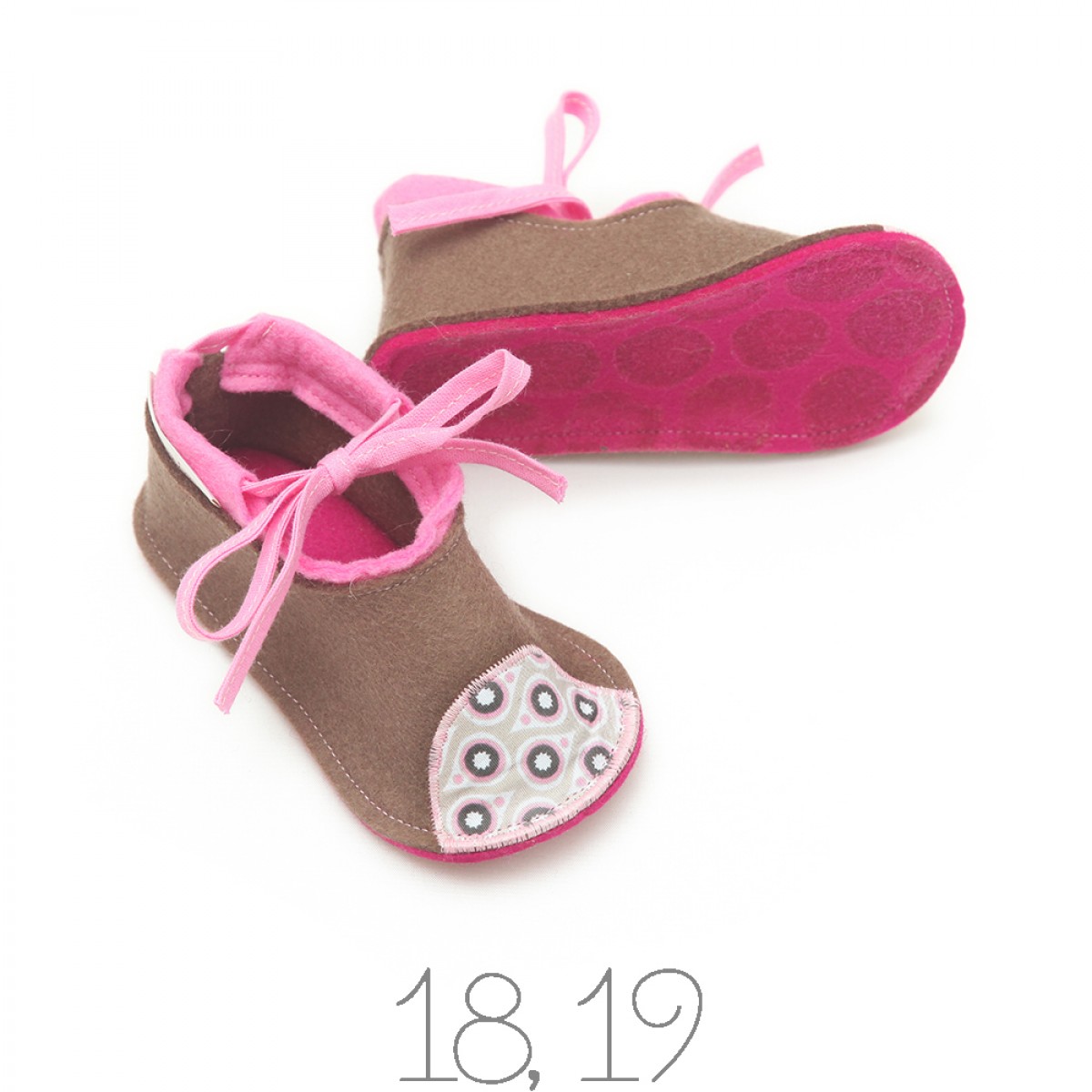 Kids Wool Felt Slippers LIGHT BROWN